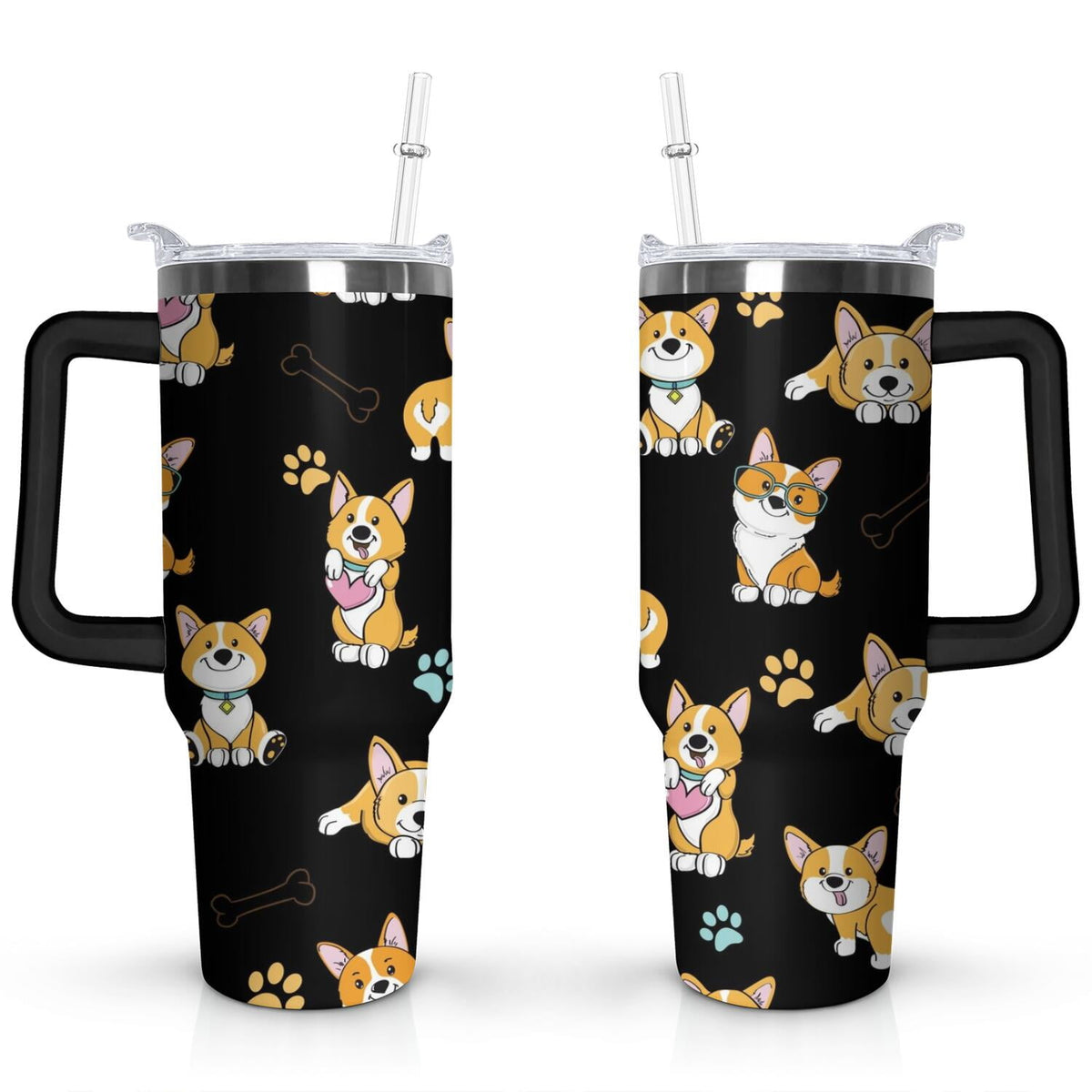 Gift for Dog Lovers Cute Dog Tumbler for Women - 40oz