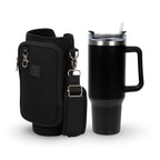 Made Easy Kit Tumbler & Neorpene Pocket Carrier for Water, Iced Tea or Coffee - Stainless Steel Vacuum Insulated Car Cup with