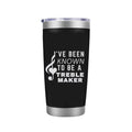 Music Notes Engraved Black 20oz Tumbler Gifts Under 25 Dollars - Treble Maker Music Notes Laser Engraved Mug For Guitarists, 