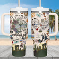 Outlander Series 40oz Tumbler, Highlander Fan Tumbler Cup, Claire And Jamie Stainless Tumbler, Romantic Fantasy TV Drinkware 