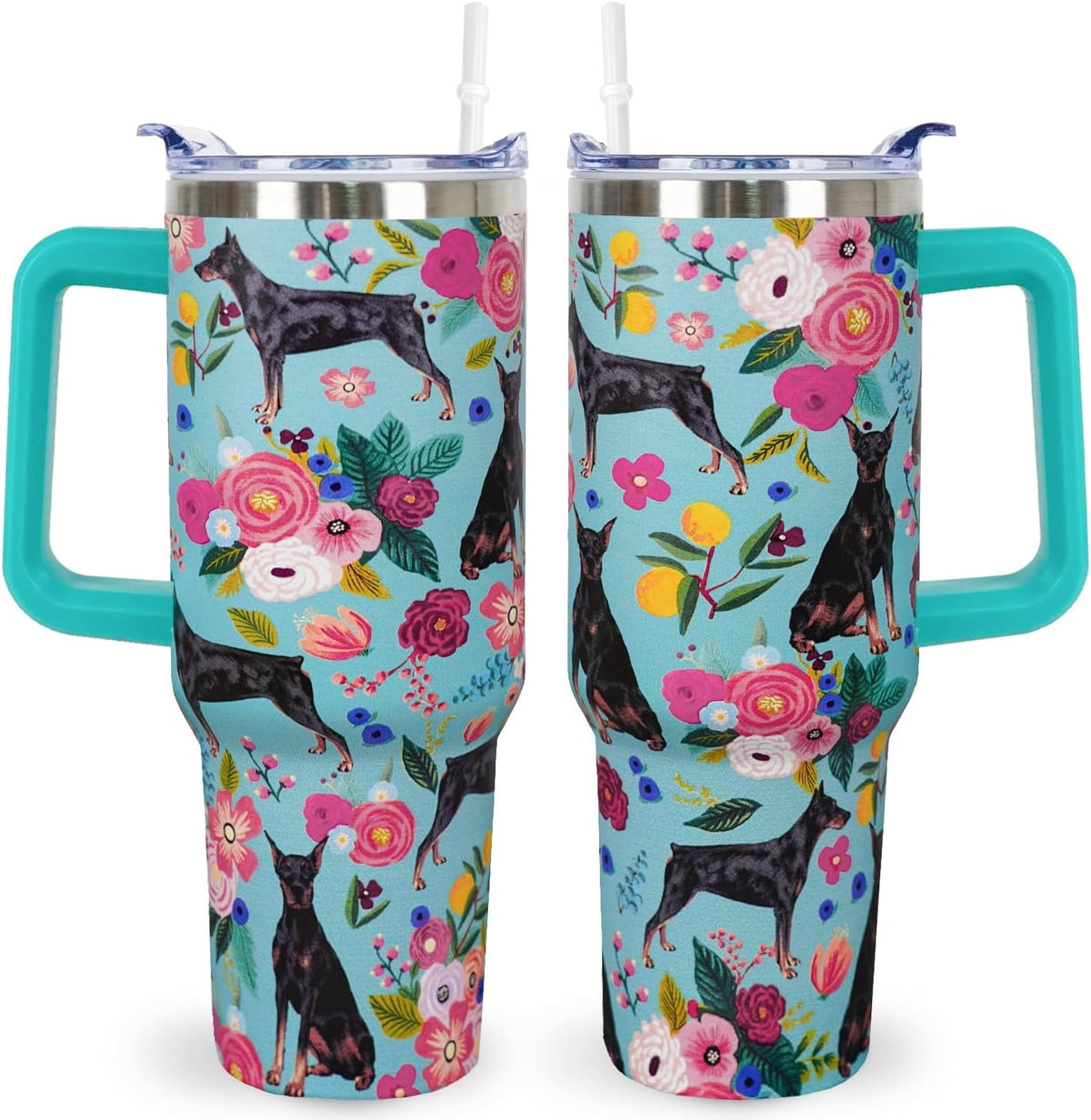 Pitbull Gifts Dog Tumbler Cup for Women Men 40oz Stainless Steel