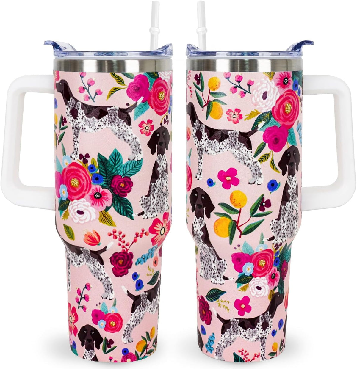 Pitbull Gifts Dog Tumbler Cup for Women Men 40oz Stainless Steel