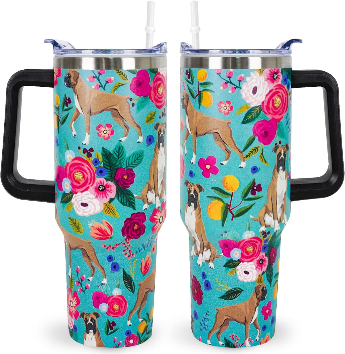 Pitbull Gifts Dog Tumbler Cup for Women Men 40oz Stainless Steel