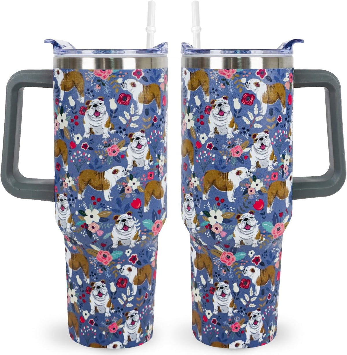 Pitbull Gifts Dog Tumbler Cup for Women Men 40oz Stainless Steel