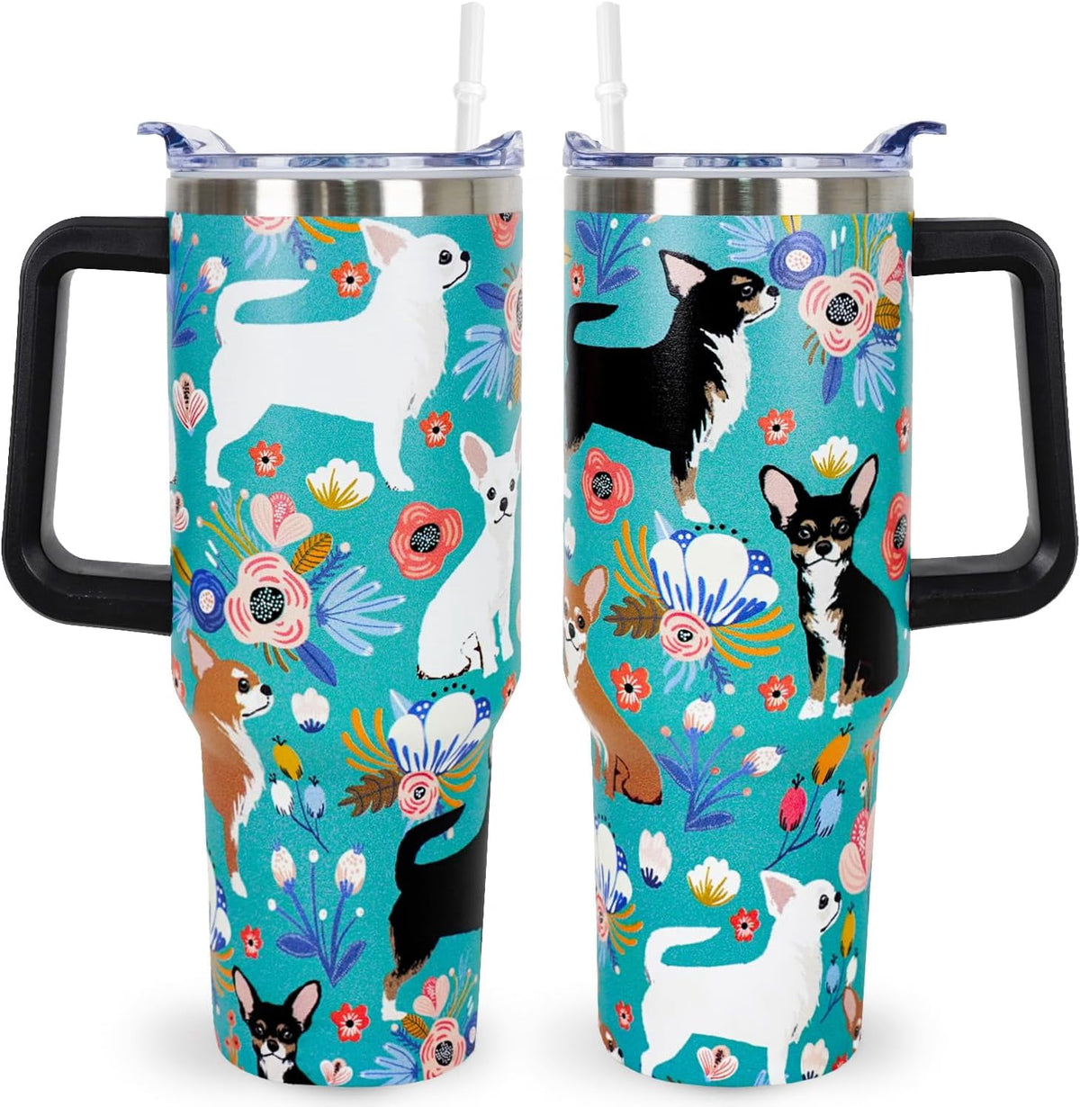 Pitbull Gifts Dog Tumbler Cup for Women Men 40oz Stainless Steel