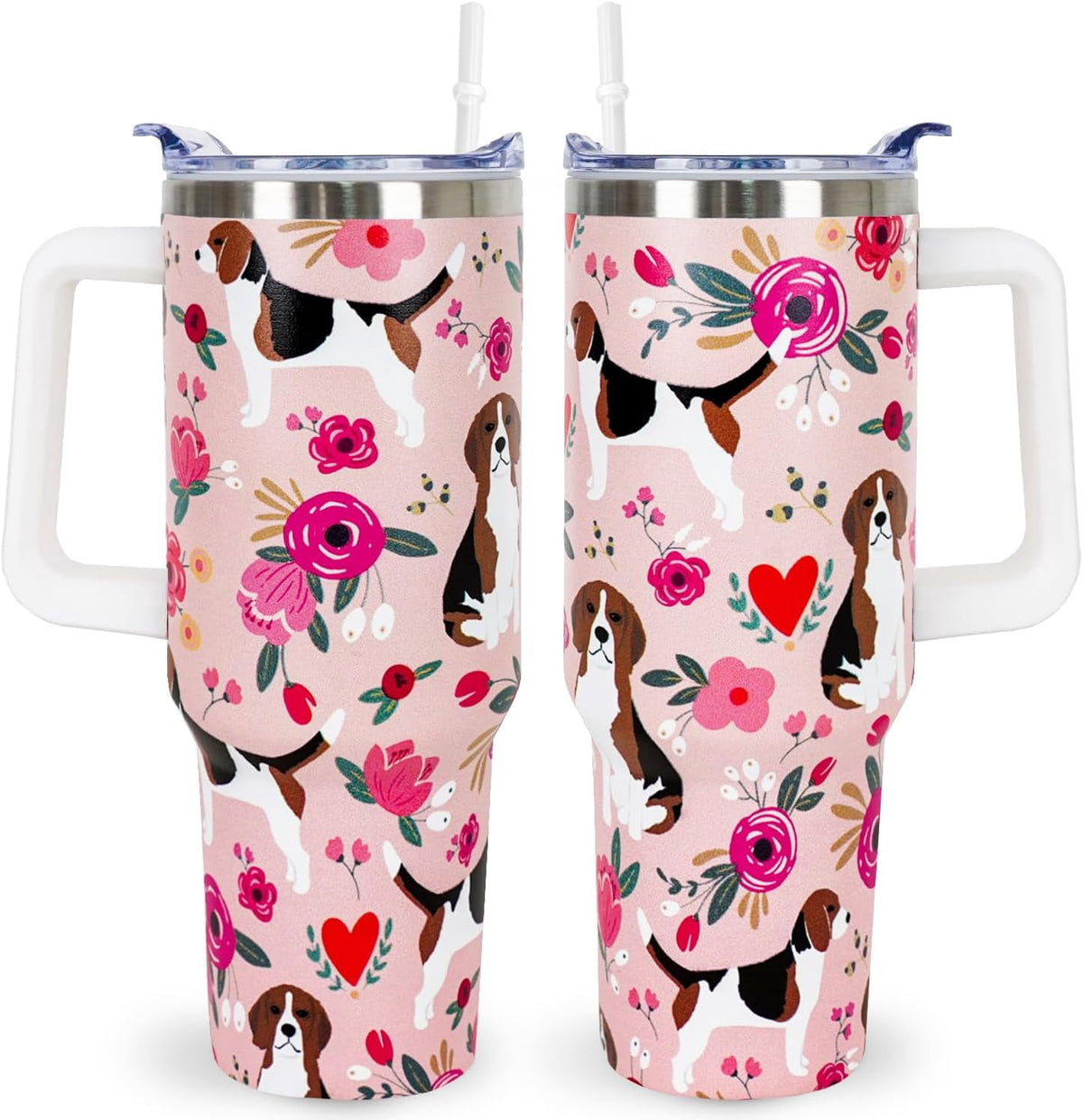 Pitbull Gifts Dog Tumbler Cup for Women Men 40oz Stainless Steel