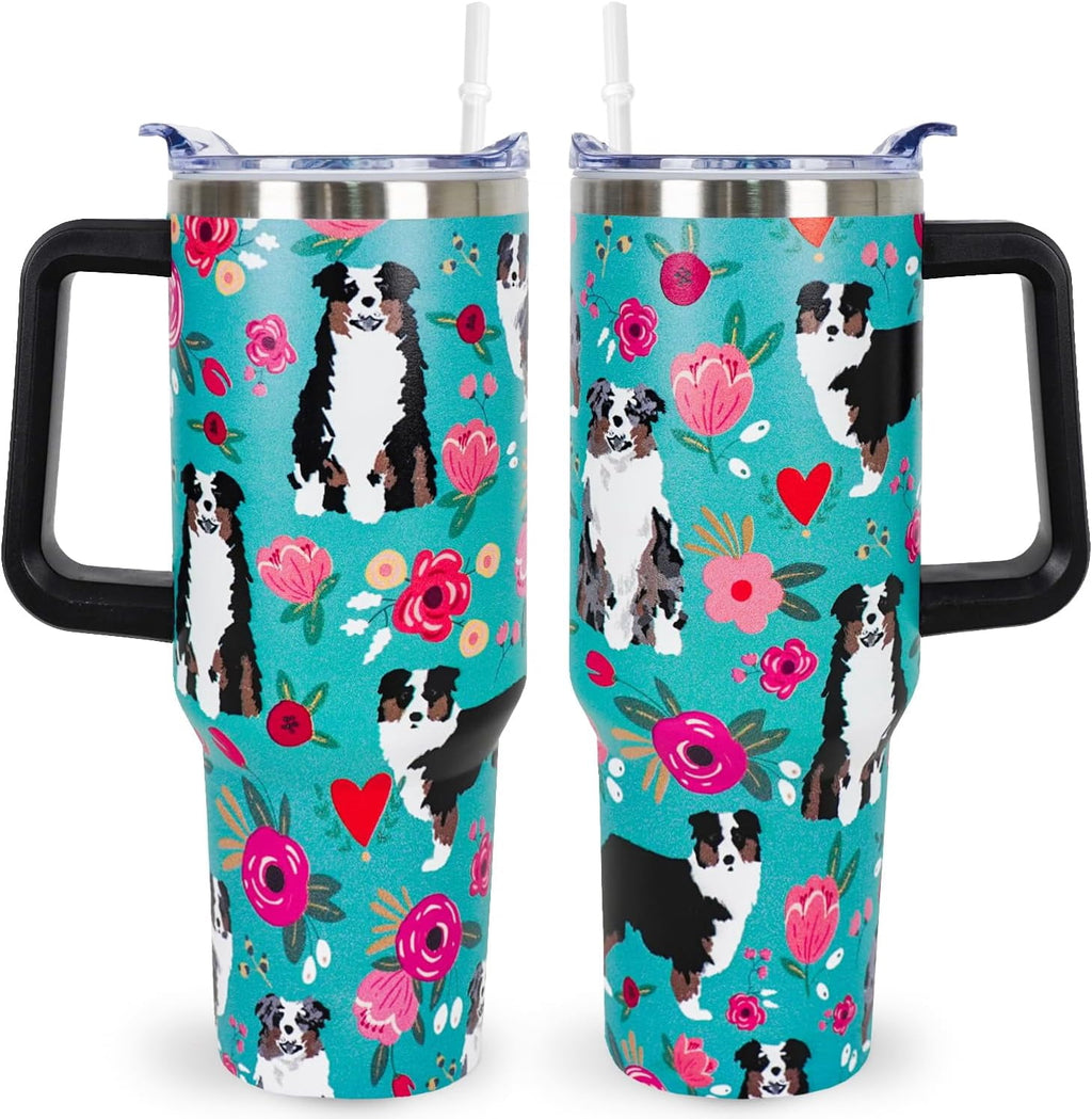 Pitbull Gifts Dog Tumbler Cup for Women Men 40oz Stainless Steel