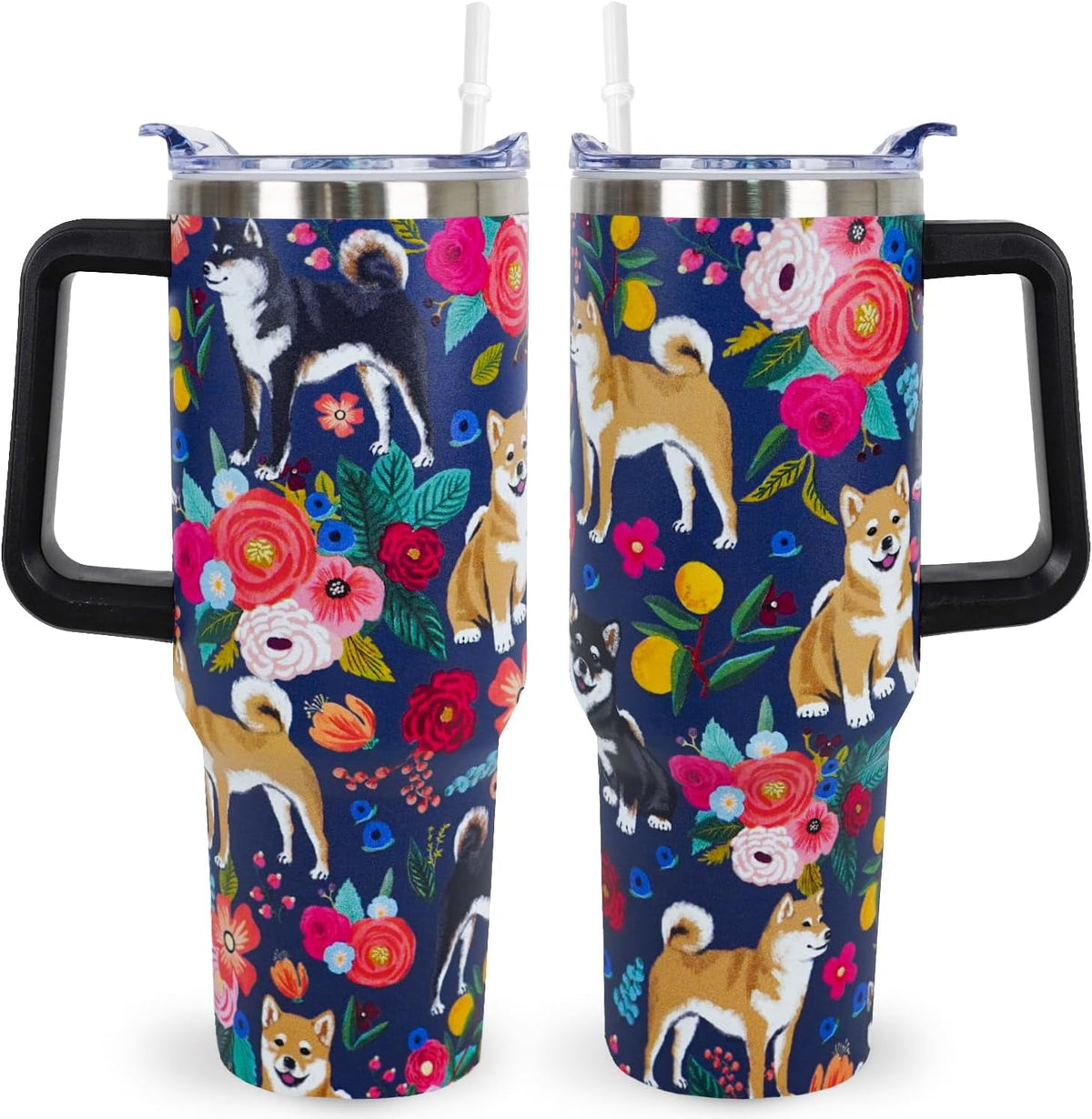 Pitbull Gifts Dog Tumbler Cup for Women Men 40oz Stainless Steel