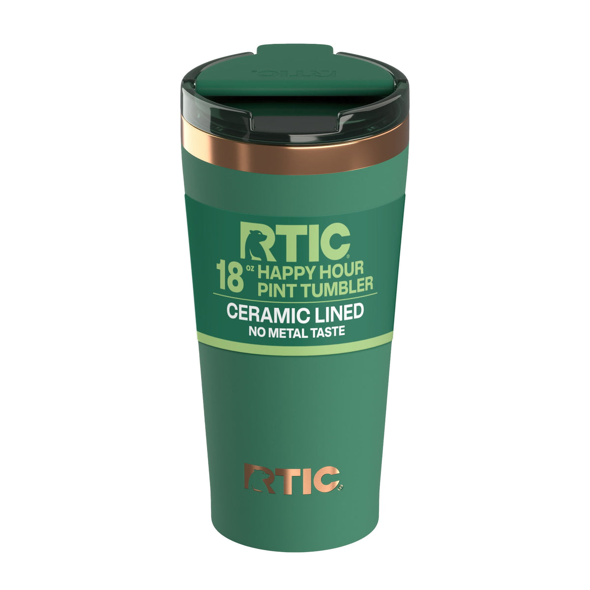 RTIC 18 oz Ceramic Lined Insulated Happy Hour Pint Tumbler, Leak