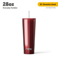 RTIC 28 oz Ceramic Lined Everyday Tumbler, Spill-Resistant Straw Lid, Marine