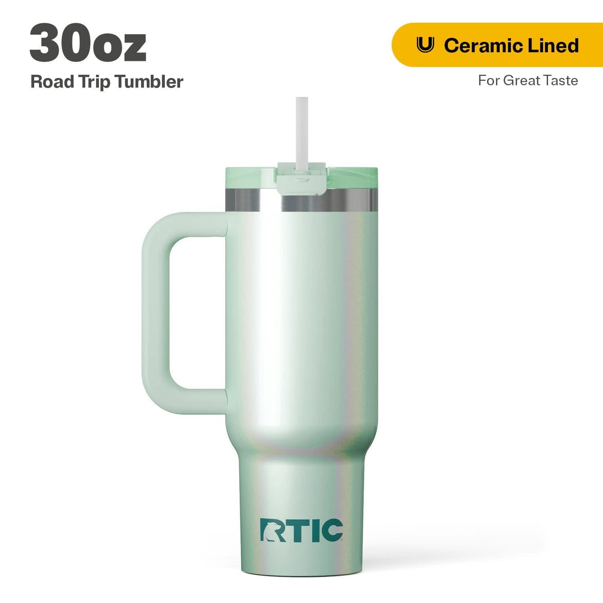 RTIC 30 oz Ceramic Lined Road Trip Tumbler with Handle