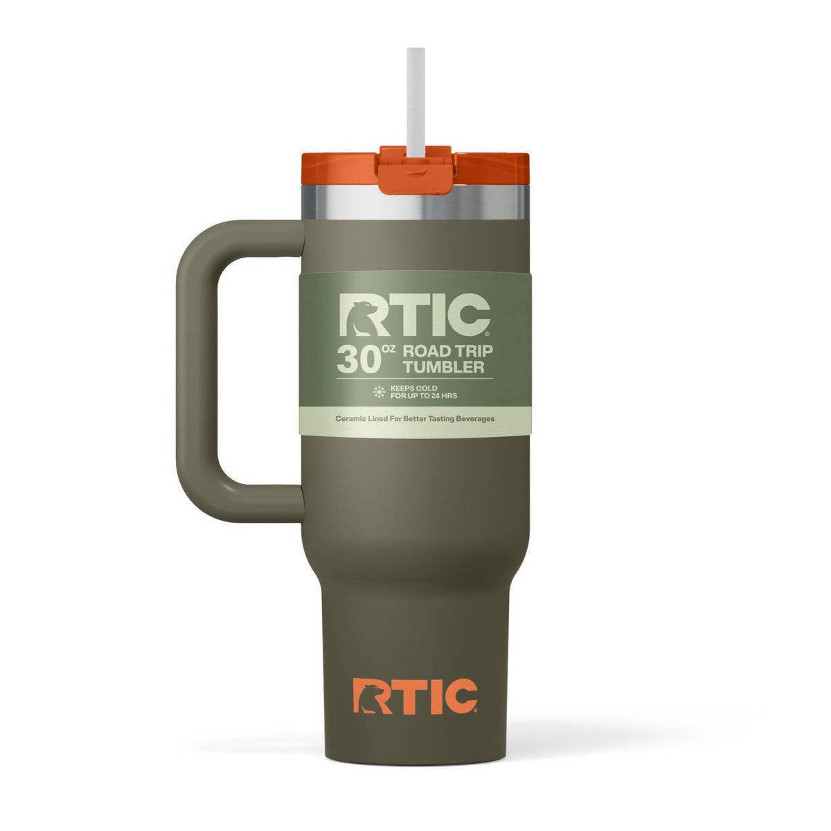 RTIC 30 oz Ceramic Lined Road Trip Tumbler with Handle