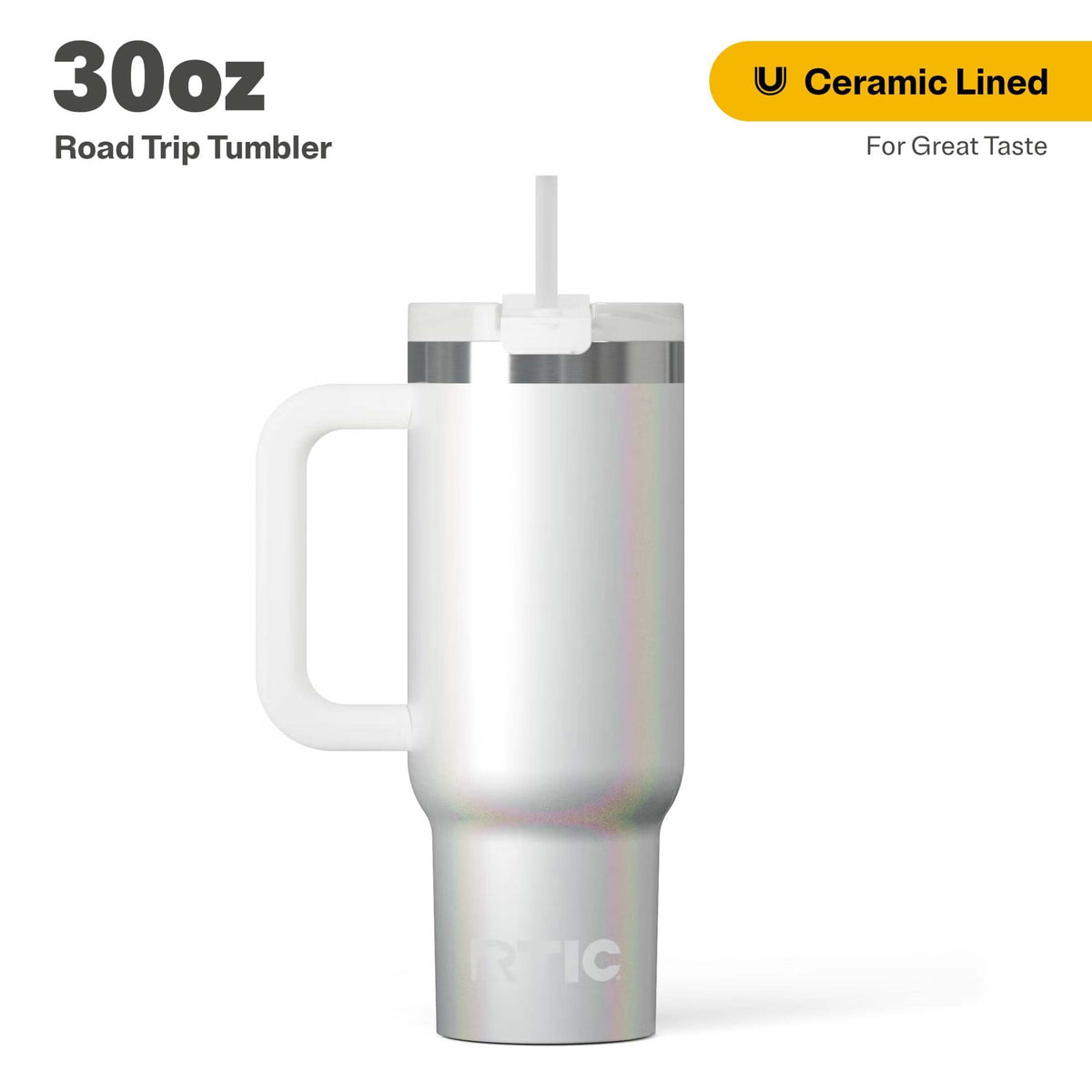 RTIC 30 oz Ceramic Lined Road Trip Tumbler with Handle