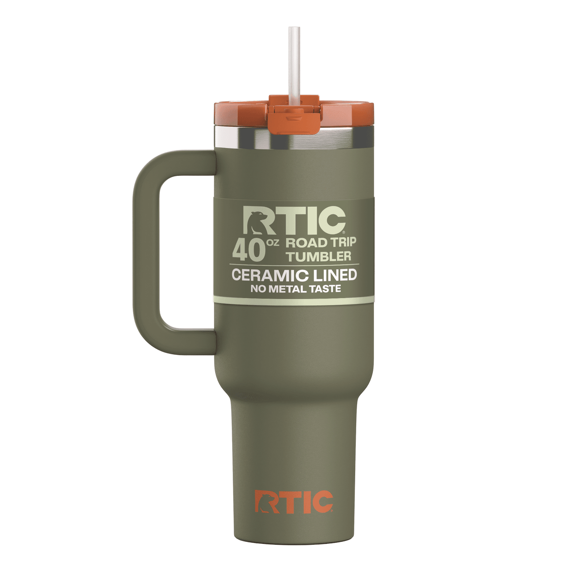RTIC 40 oz Ceramic Lined Road Trip Tumbler with Handle