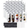 KFFKFF 50 Set 20oz Slim Straight Sublimation Tumblers, Double-Walled Stainless Steel, Ideal for Custom Heat Transfer Designs,