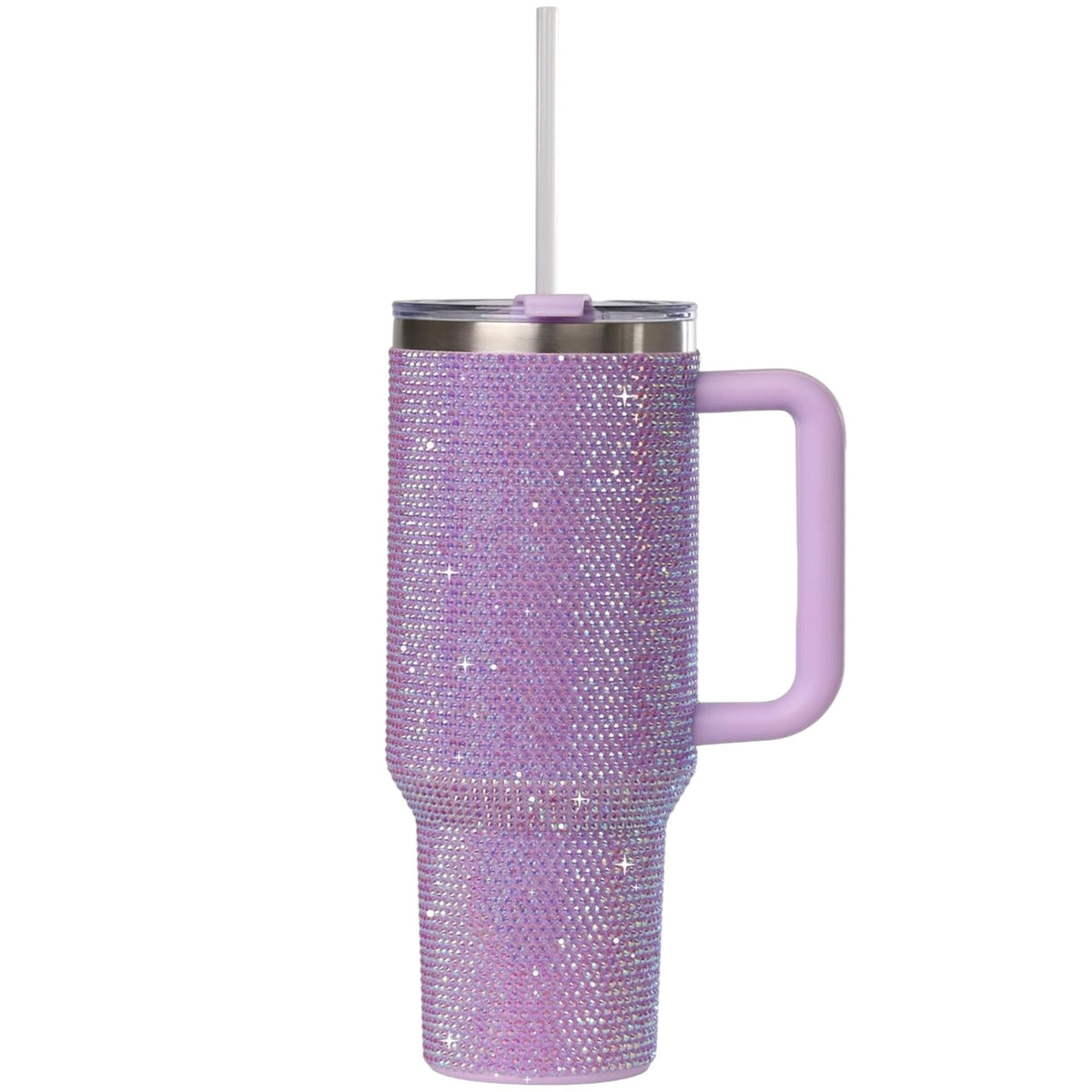 STP GOODS Stainless Steel Rhinestone Insulated Tumbler with Handle Lid