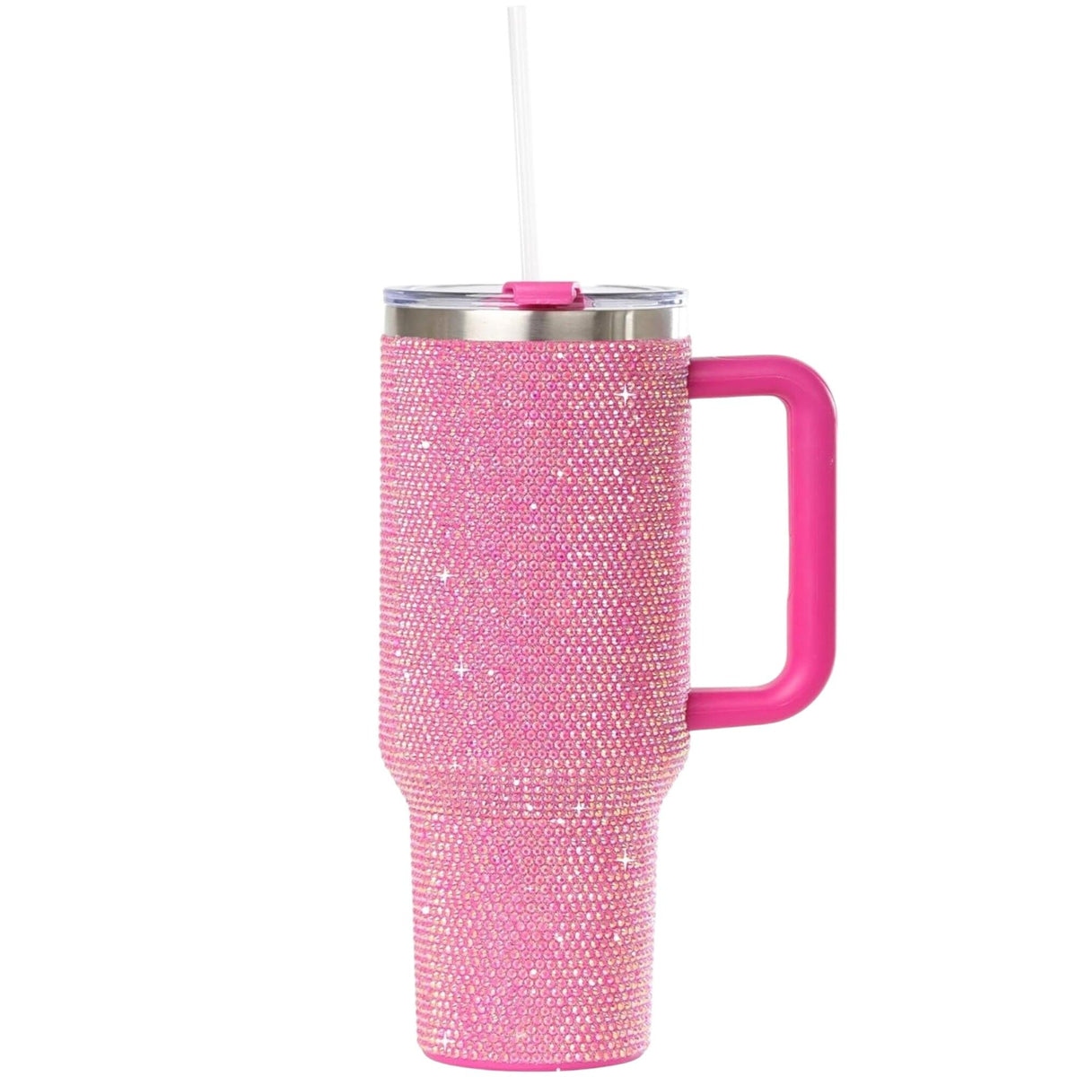 STP GOODS Stainless Steel Rhinestone Insulated Tumbler with Handle Lid
