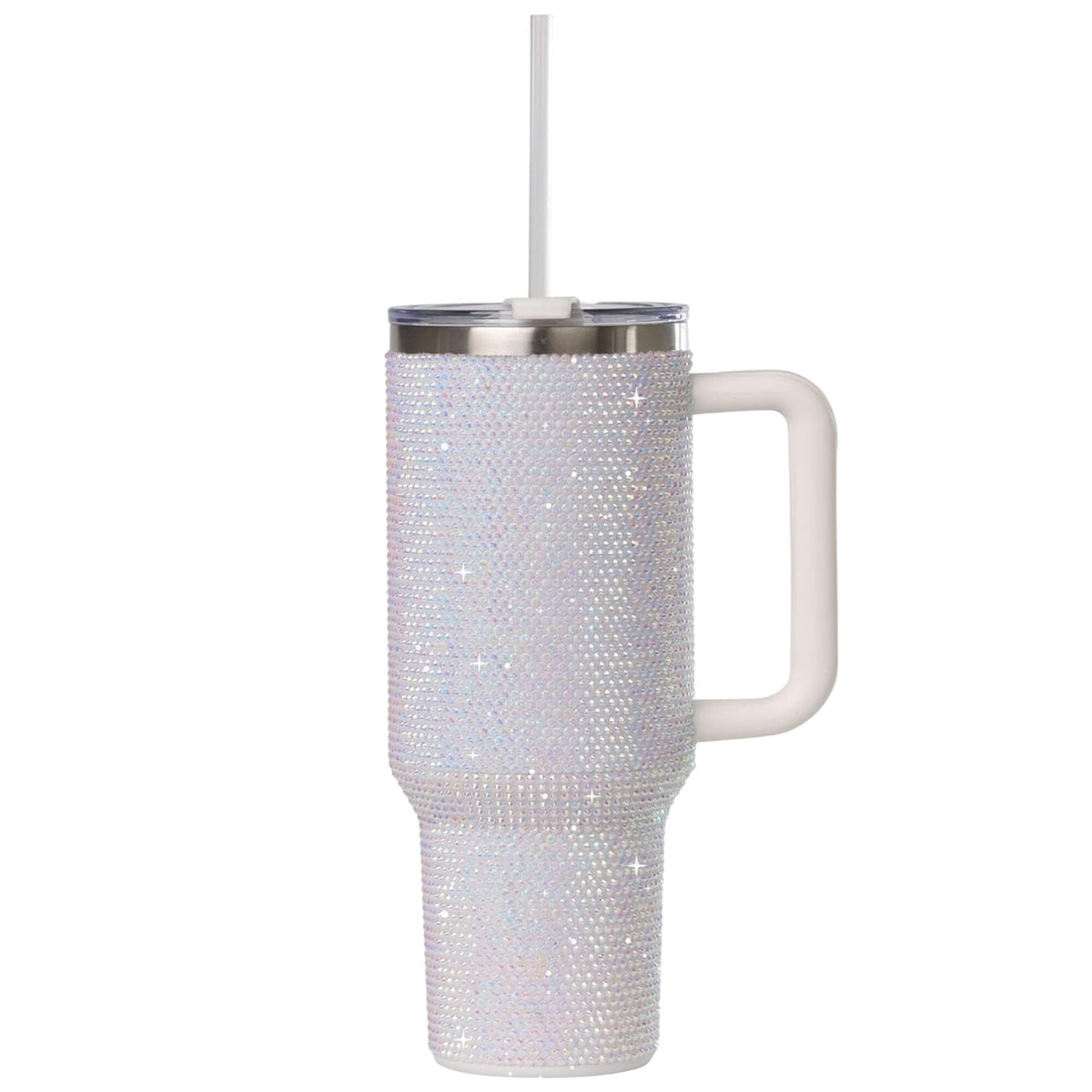 STP GOODS Stainless Steel Rhinestone Insulated Tumbler with Handle Lid