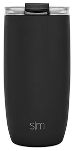 Simple Modern 16oz Voyager Travel Mug Tumbler w/ Clear Flip Lid & Straw - Coffee Cup Vacuum Insulated Flask 18/8 Stainless St