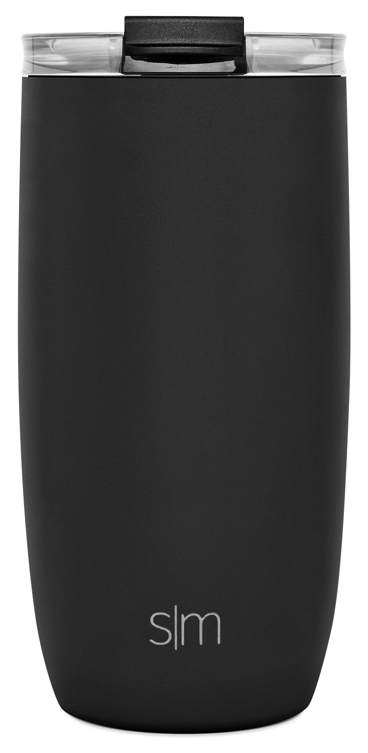 Simple Modern 16oz Voyager Travel Mug Tumbler w/ Clear Flip Lid & Straw - Coffee Cup Vacuum Insulated Flask 18/8 Stainless St