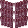 Spanish Bible Verse Tumblers Bulk, 16 oz Reusable Christian Cups with Lids, Plastic Coffee Cups for Church Events, Bible Stud