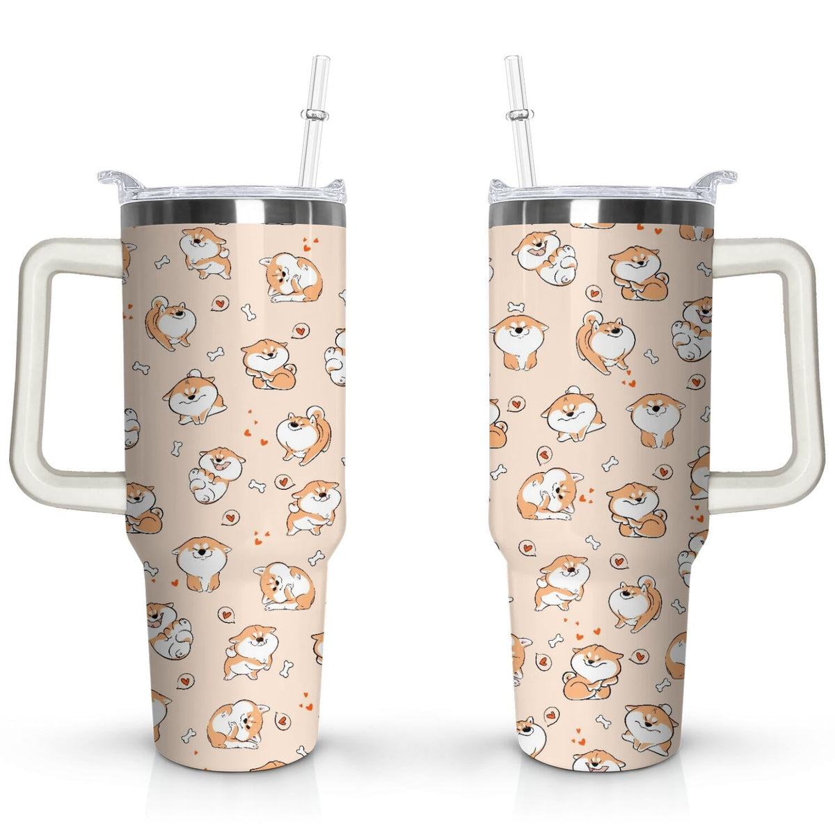 Gift for Dog Lovers Cute Dog Tumbler for Women - 40oz