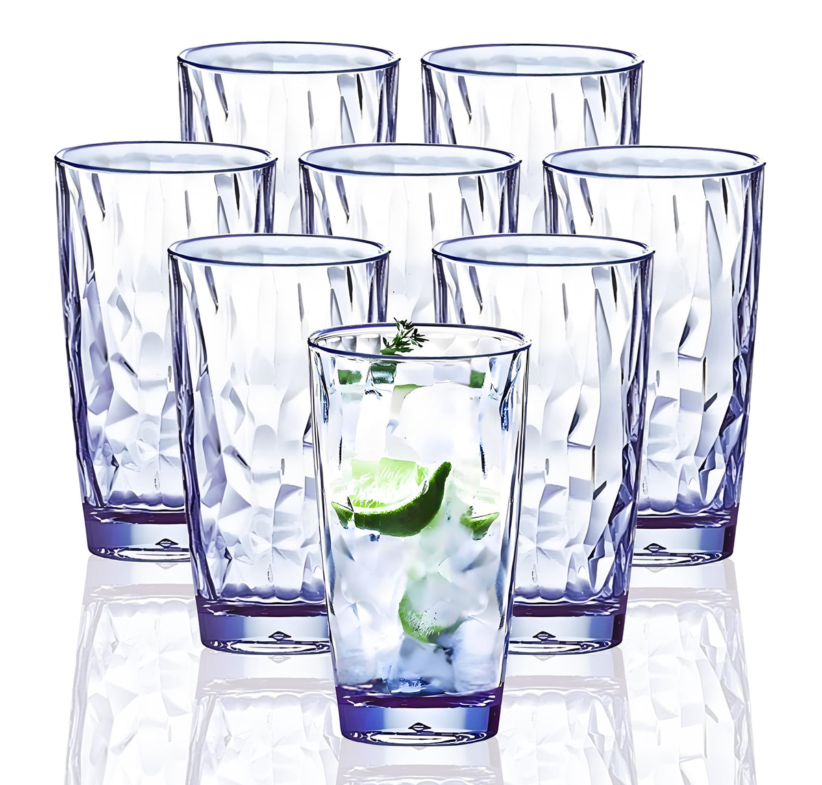 VEILEDGEM Unbreakable Drinking Glasses Tritan Plastic Tumblers Dishwasher Safe BPA Free Small Acrylic Juice Glasses for Kids 