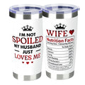 【Wife swig Tumbler】Gifts for Wife from Husband - Wedding Anniversary for Women, Birthday, Valentines, Mothers Day, Christmas 