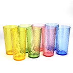 Yalin 24-Ounce Plastic Tumbler Acrylic Drinking Glasses, Reusable Plastic Cups, Stackable, BPA-Free, Shatter Proof, Dishwashe