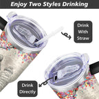 40 Oz Couples Tumbler with Handle and Straw, Anniversary Couple Insulated Couples Mugs, Couples Engagement Gift Cup for Coupl