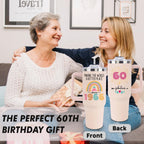 60th Birthday Gifts for Women Her, 1966 60th Birthday Decorations for Woman, Turning 60 Year Old Gifts For Women Mom Wife Gra