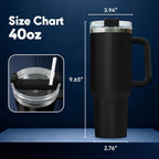Liber Tea Tumbler 40oz with Handle and Straw, Patriotic Tea Vacuum Insulated Travel Gaming Cup, Gamer Gifts for Father''s Day