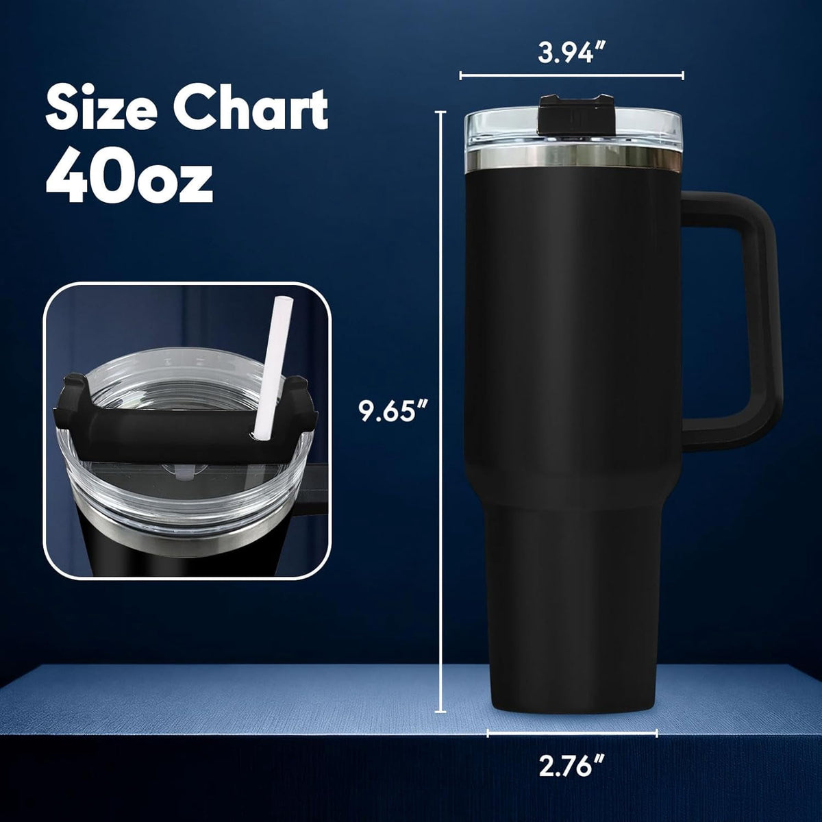 Liber Tea Tumbler 40oz with Handle and Straw, Patriotic Tea Vacuum Insulated Travel Gaming Cup, Gamer Gifts for Father''s Day