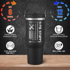 Funny Gifts For Men - That's What I Do I Fix Stuff and I Know Things Cup - 30oz Insulated Tumbler with Handle - Cool Fathers 