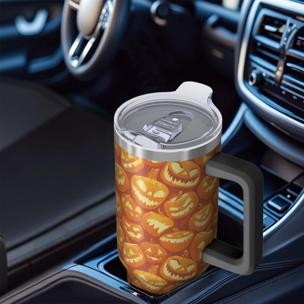 Halloween Style Mega Mug 40oz – Stainless Steel Insulated Tumbler with Handle and Straw, Large Capacity Travel Cup for Hot & 