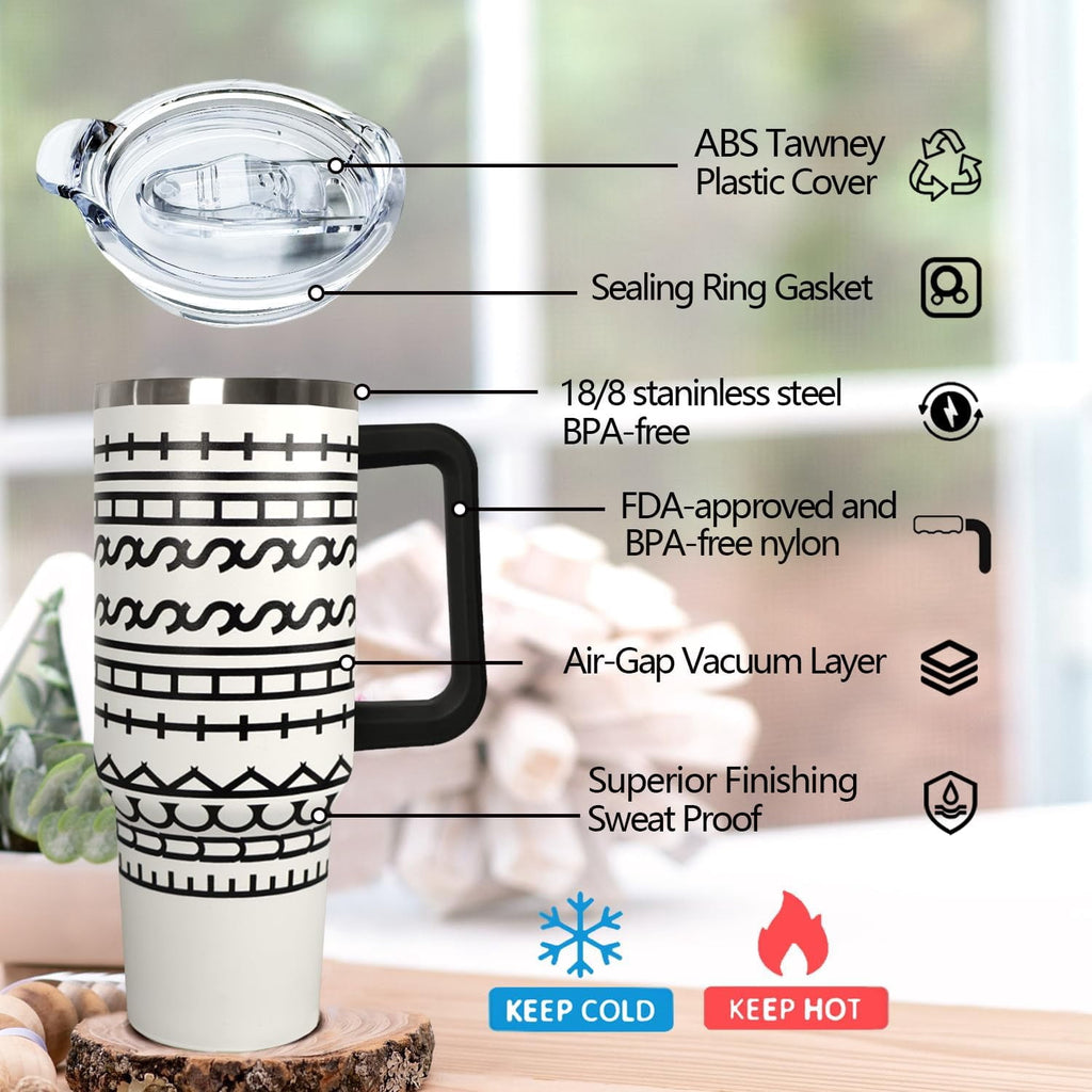 40 oz Hidden Message Tumbler With Lid and Straw,Checkered CoffeeTravel Mug Cup Water Botter,White Elephant Gifts,Office Humor