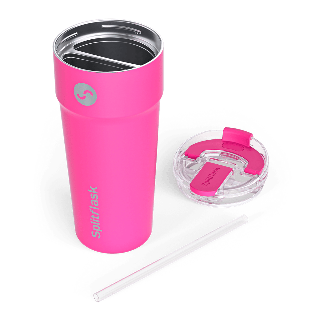 Splitflask 2-in-1 Hot & Cold Insulated Tumbler, 30oz Stainless Steel, Leak-Proof, BPA-Free, Dual Chamber, Travel Mug, Fits Cu