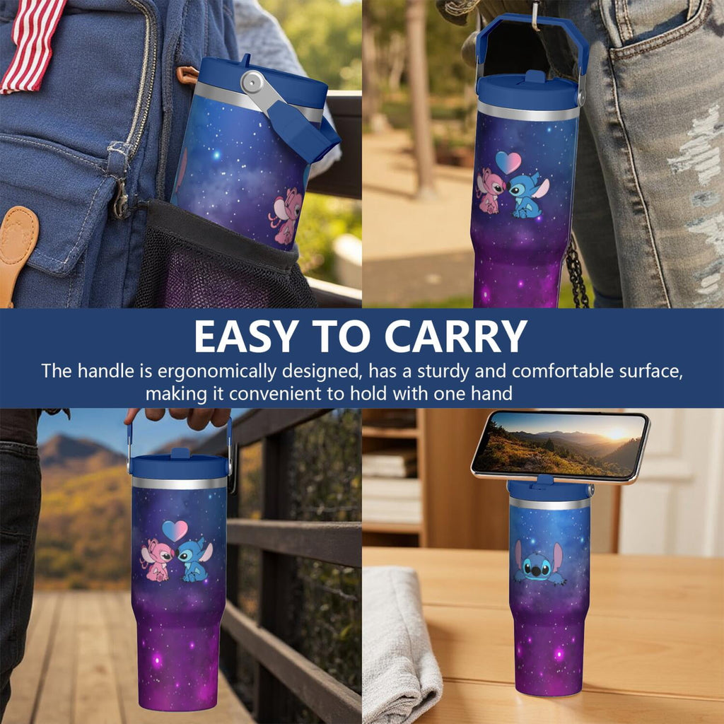 30oz Cartoon Movie Stainless Steel Tumbler with Lid and Straw,Spill Proof Cartoon Travel Cup for Cartoon Lovers,Double Wall V