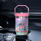 30oz Cartoon Tumbler for Cartoon Lovers,Cartoon Movie Stainless Steel Tumbler with Handle and Flip Straw Travel Mug Tumbler C