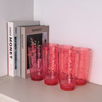 Yalin 20 Ounce Acrylic Drinking Glasses, Reusable Plastic Tumbler, Stackable, BPA-Free, Shatter Proof, Dishwasher Safe, Set o