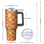 Halloween Style Mega Mug 40oz – Stainless Steel Insulated Tumbler with Handle and Straw, Large Capacity Travel Cup for Hot & 