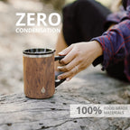 Elemental Summit Insulated Coffee Mug with Lid & Handle, Insulated Vacuum Camp Coffee Cup, Triple Wall Stainless Steel Travel