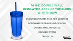 Double Wall Acrylic Tumblers 16 oz. Set of 10, Bulk Pack - BPA Free, Perfect for Iced Coffee, Soda, Other Hot & Cold Beverage
