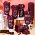 Spanish Bible Verse Tumblers Bulk, 16 oz Reusable Christian Cups with Lids, Plastic Coffee Cups for Church Events, Bible Stud